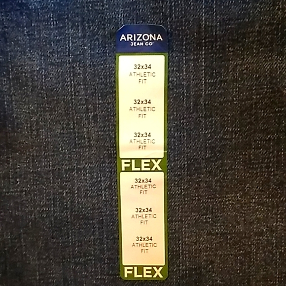 Men's Arizona Jean Co. Dark indigo worn blue athletic fit flex 32x34 jeans - Picture 5 of 10